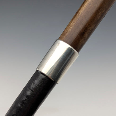 1883 年英國古董女士手拿包手柄純銀裝飾手杖 81 厘米